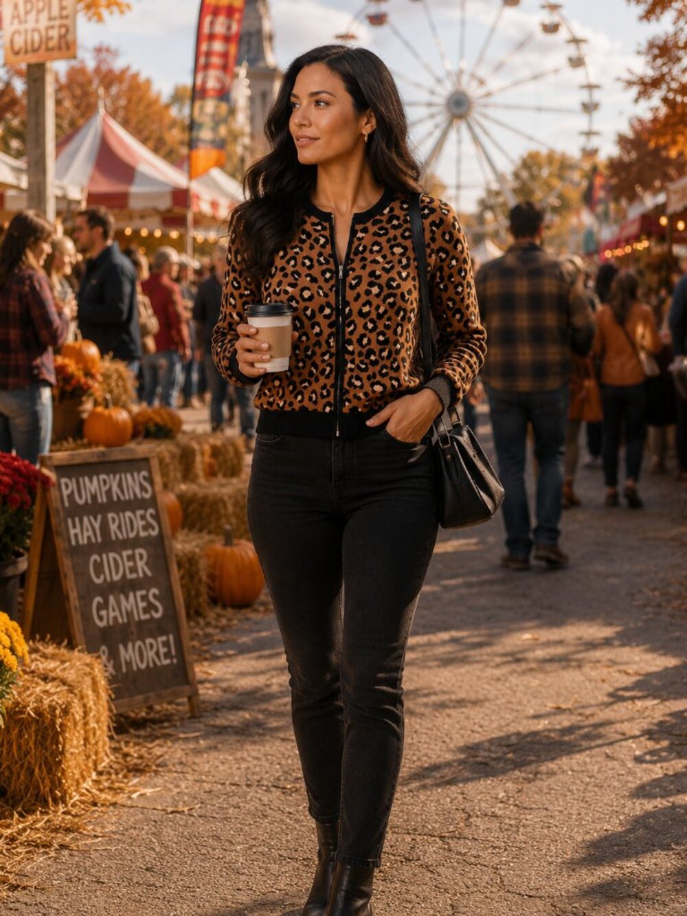 Brown Cheetah Print Cardigan